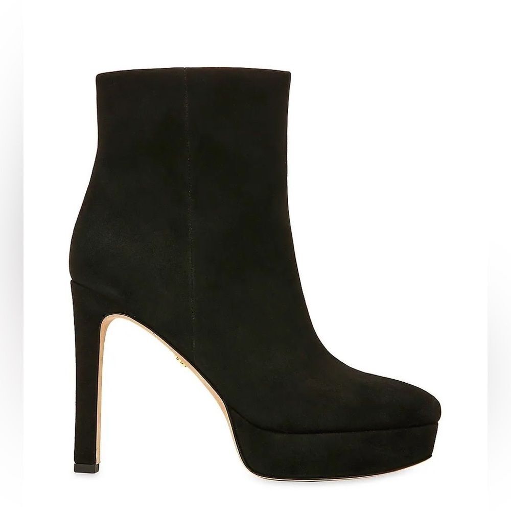 Veronica Beard Dali Suede Platform Ankle Boots, Black, New, Size 9 - Picture 8 of 16